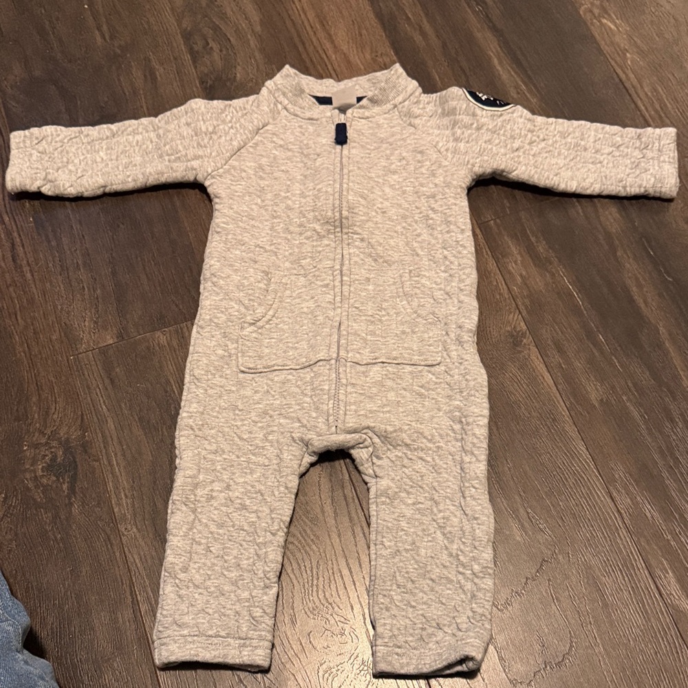 Carter's Gray Quilted Kids Footie